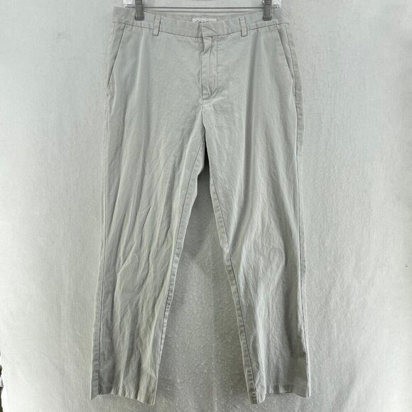 Calvin Klein Pants Men's Sz 32x32 Gray Tapered Slim Fit Flat Front Mid-Rise - Picture 1 of 9